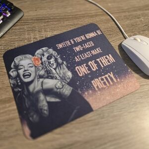 Vintage Style Quote Mouse Pad with Classic Hollywood Design